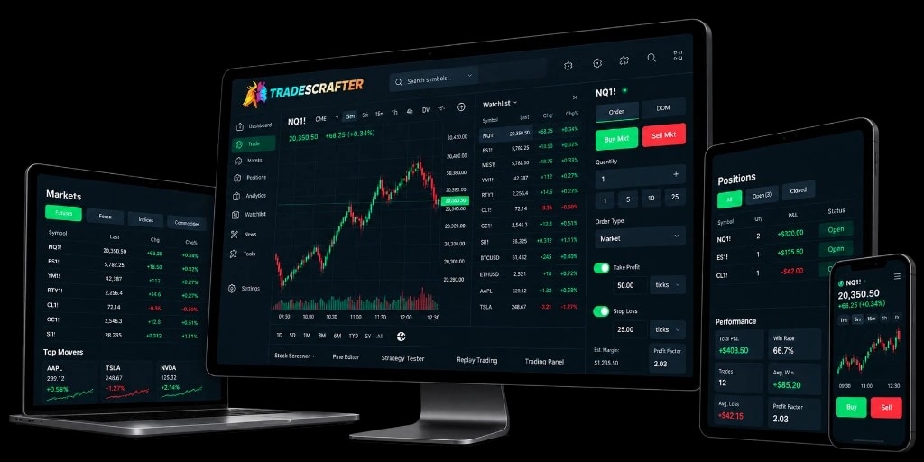 Trades Crafter on desktop, laptop, tablet, and phone